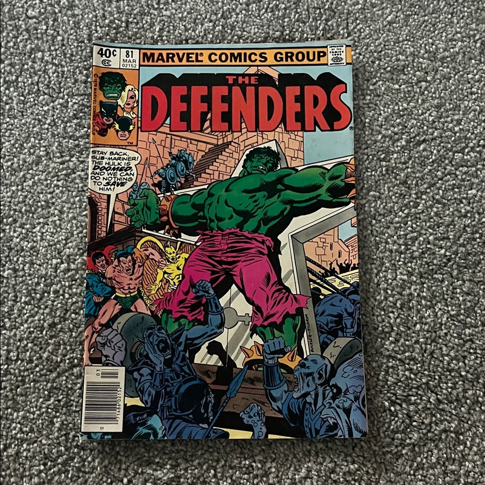 Marvel The Defenders Comic with Green and Purple Cover